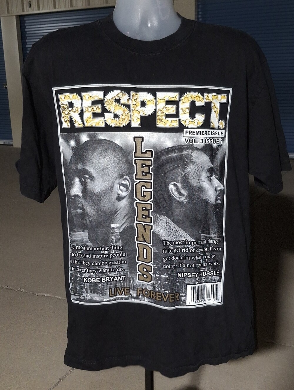 Vintage respect , legends , kobe bryant and nipsey hubsult shirt Size XL